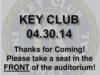 Key Club 04.30.14