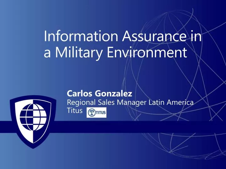 information assurance in a military environment