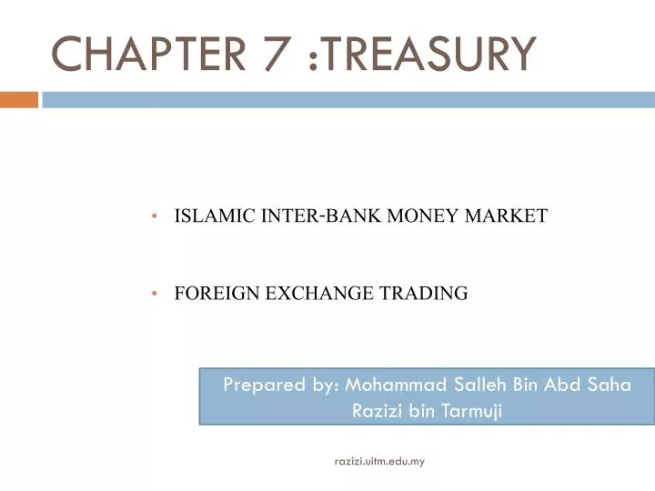 chapter 7 treasury