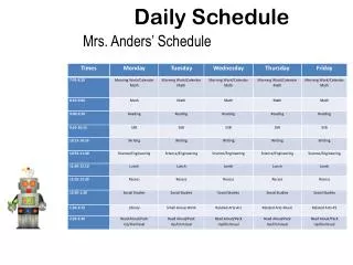 Daily Schedule