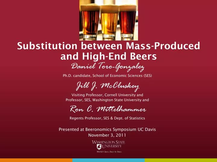 substitution between mass produced and high end beers