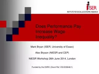 Does Performance Pay Increase Wage Inequality?