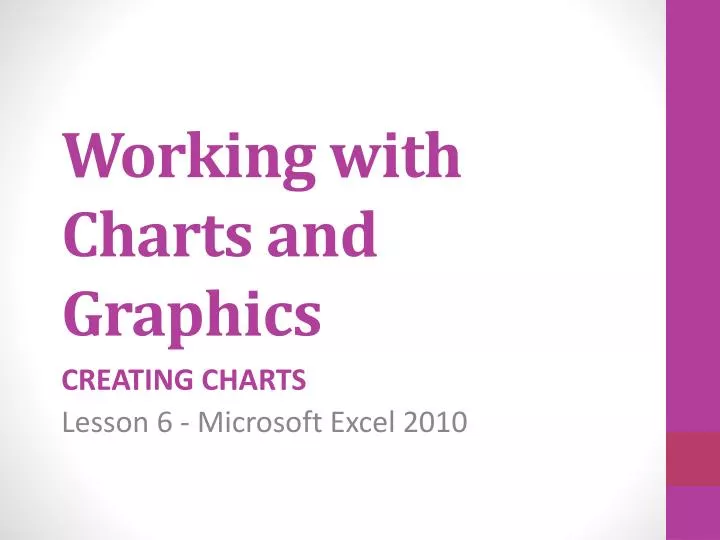 working with charts and graphics