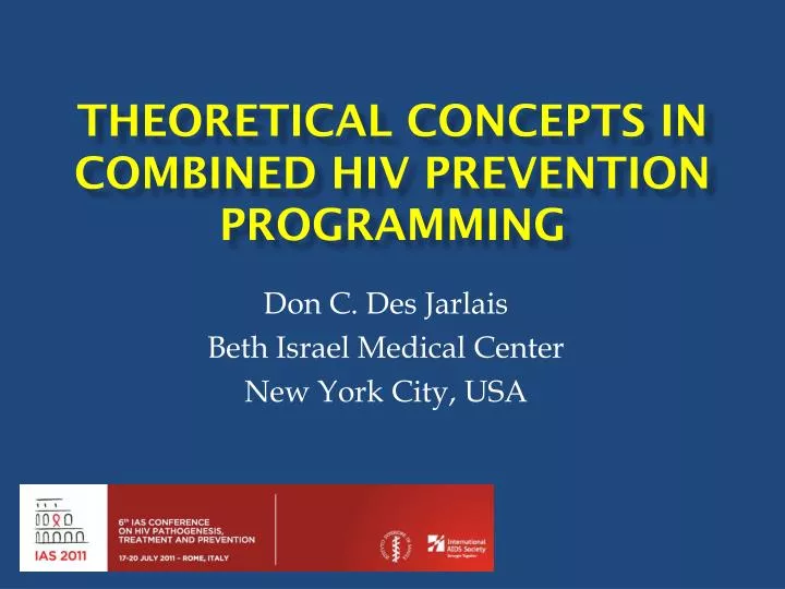 theoretical concepts in combined hiv prevention programming