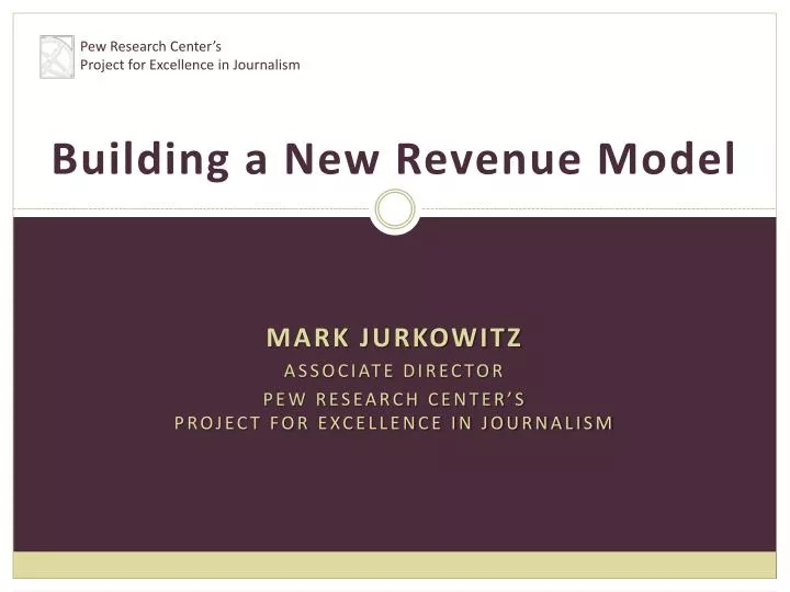 building a new revenue model