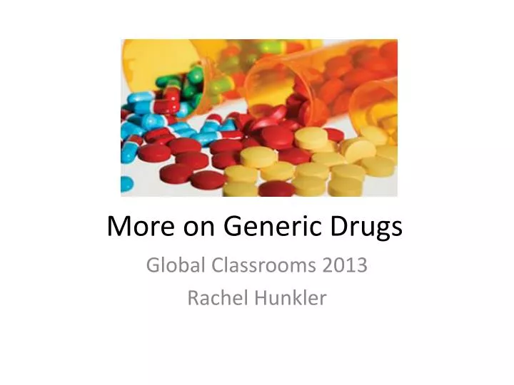 more on generic drugs