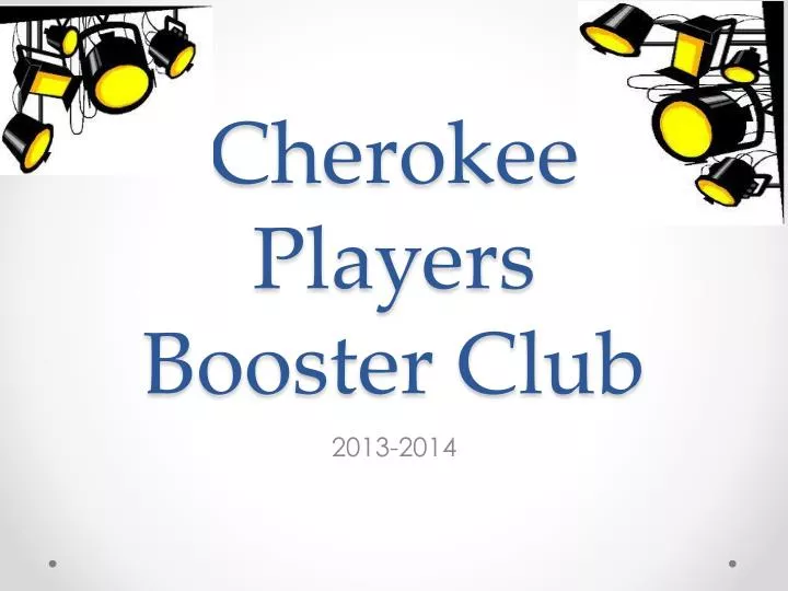 cherokee players booster club