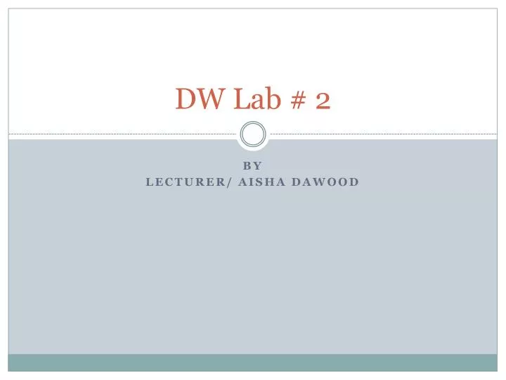 dw lab 2