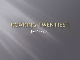 Roaring Twenties !