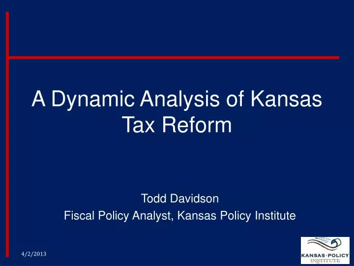 a dynamic analysis of kansas tax reform