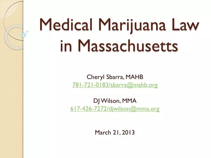 medical marijuana law in massachusetts