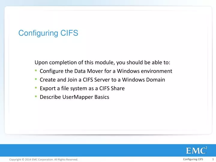 configuring cifs