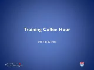 Training Coffee Hour