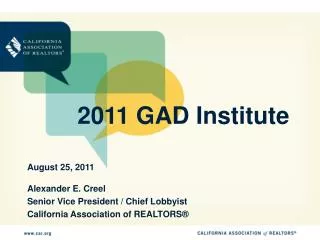 2011 GAD Institute