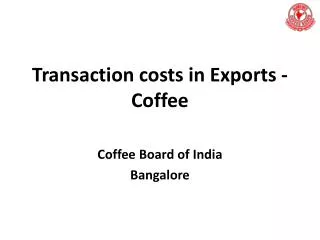 Transaction costs in Exports - Coffee