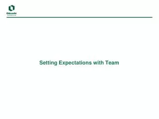 Setting Expectations with Team