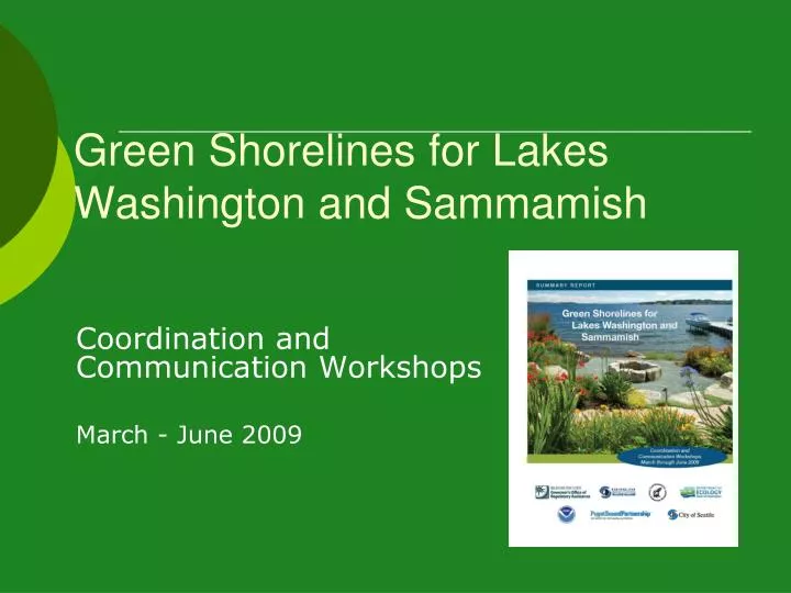 green shorelines for lakes washington and sammamish