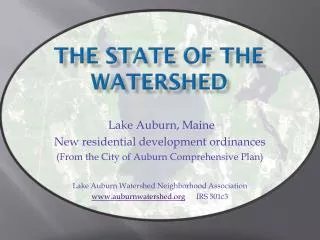 THE STATE OF THE Watershed