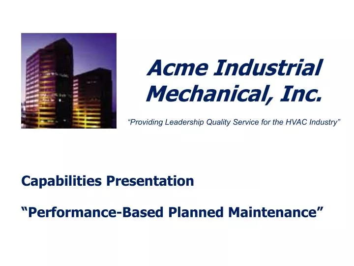 acme industrial mechanical inc