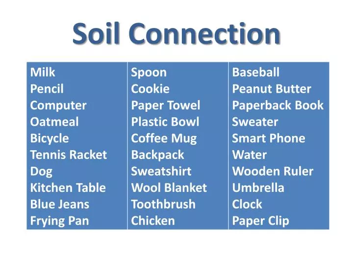 soil connection
