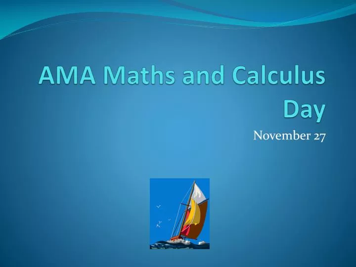 ama maths and calculus day