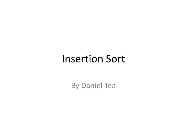 insertion sort