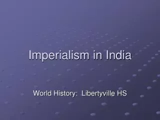 Imperialism in India