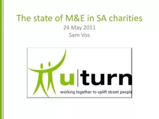 The state of M&amp;E in SA charities 24 May 2011 Sam Vos