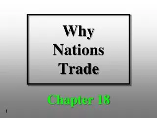 Why Nations Trade