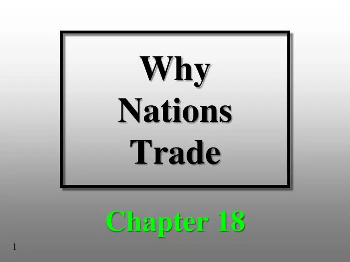 why nations trade