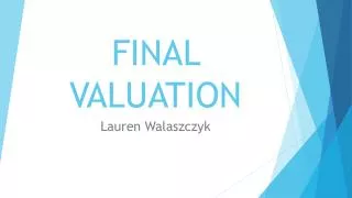 FINAL VALUATION