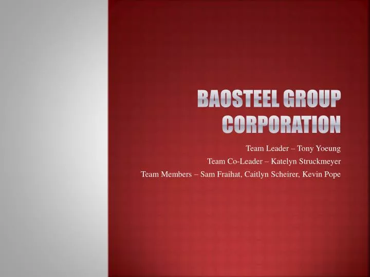 baosteel group corporation