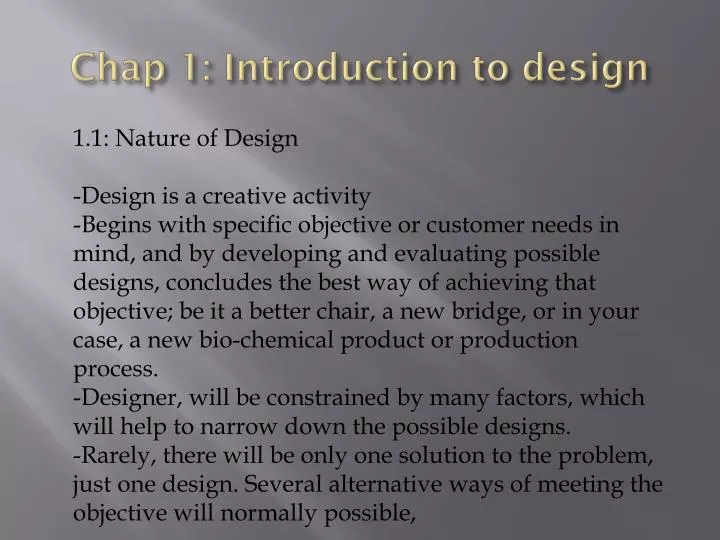 chap 1 introduction to design