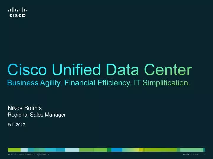 cisco unified data center business agility financial efficiency it simplification