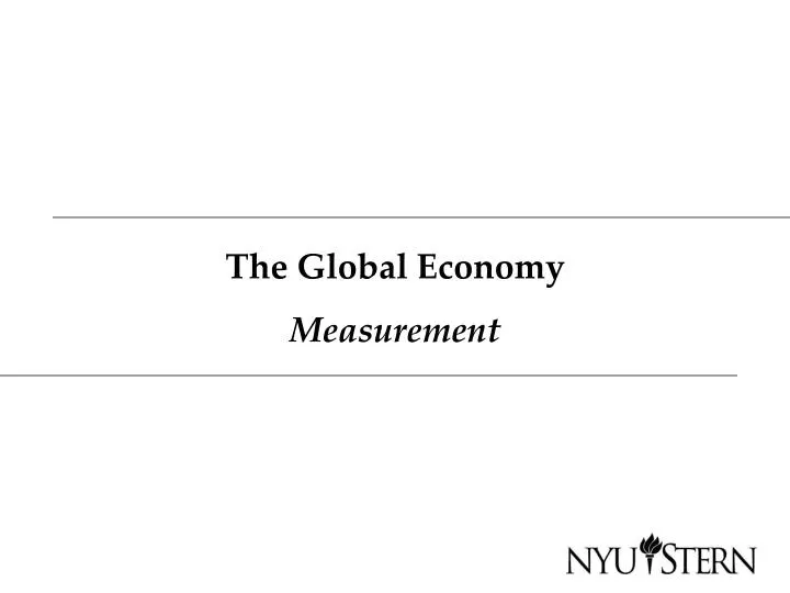the global economy measurement