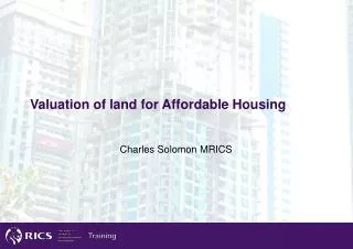 Valuation of land for Affordable Housing
