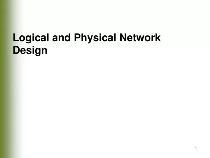 logical and physical network design