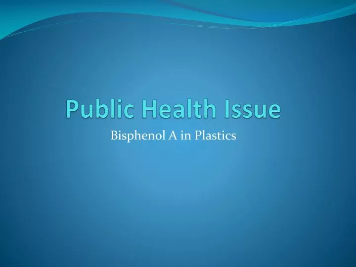 public health issue
