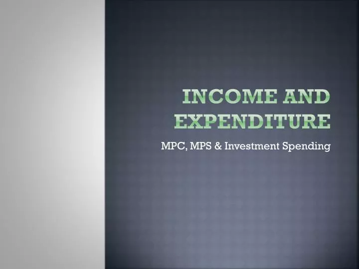income and expenditure