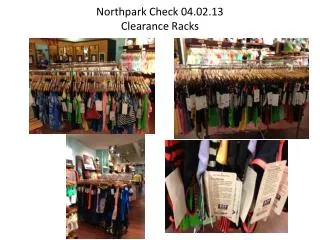Northpark Check 04.02.13 Clearance Racks