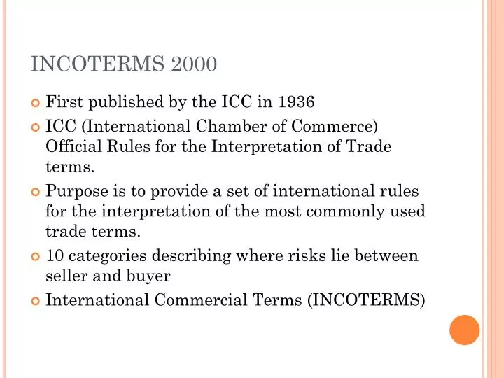 incoterms 2000