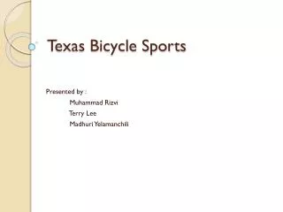 Texas Bicycle Sports