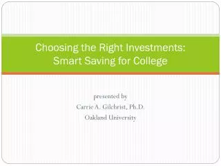 Choosing the Right Investments: Smart Saving for College
