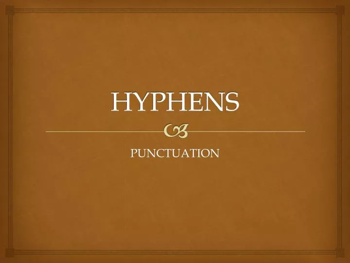 hyphens