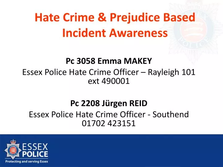 hate crime prejudice based incident awareness