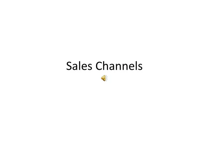 sales channels