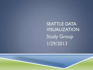 Seattle Data Visualization