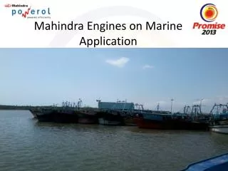 Mahindra Engines on Marine Application