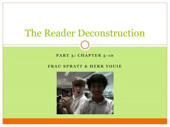 the reader deconstruction