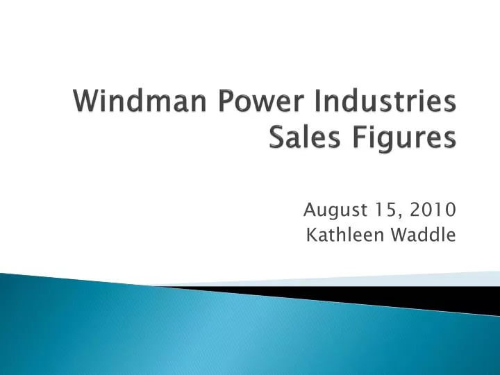 windman power industries sales figures